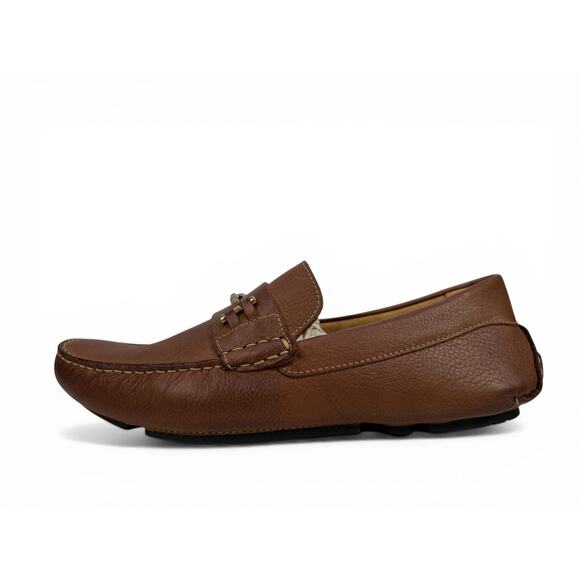 Massimo Matteo Bit Driver Loafer Mens 9 M Cognac Leather Moccasin Slip On Luxury main image 9